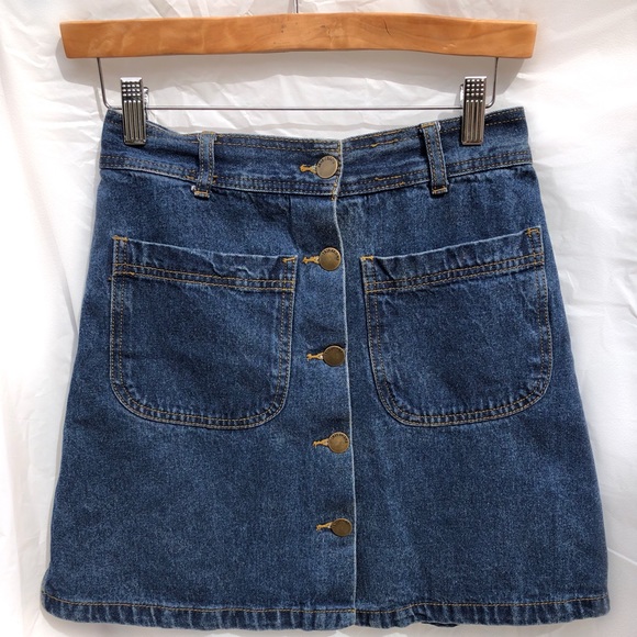 Iris Jeans button up denim mini skirt. - Picture 1 of 2
